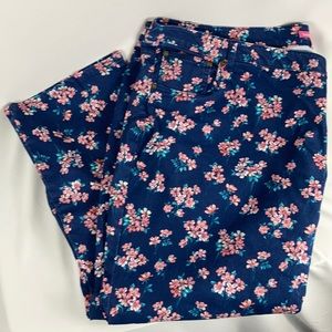 Woman Within Floral Print Jeans Stretch Sz. 30P